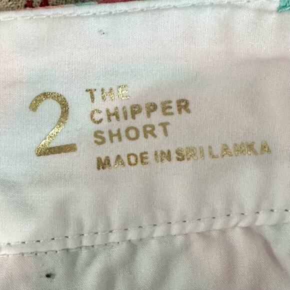 Lilly Pulitzer Womens 10" Chipper Bermuda Shorts Twill Cotton Size 2 Pink Aqua - Picture 4 of 9